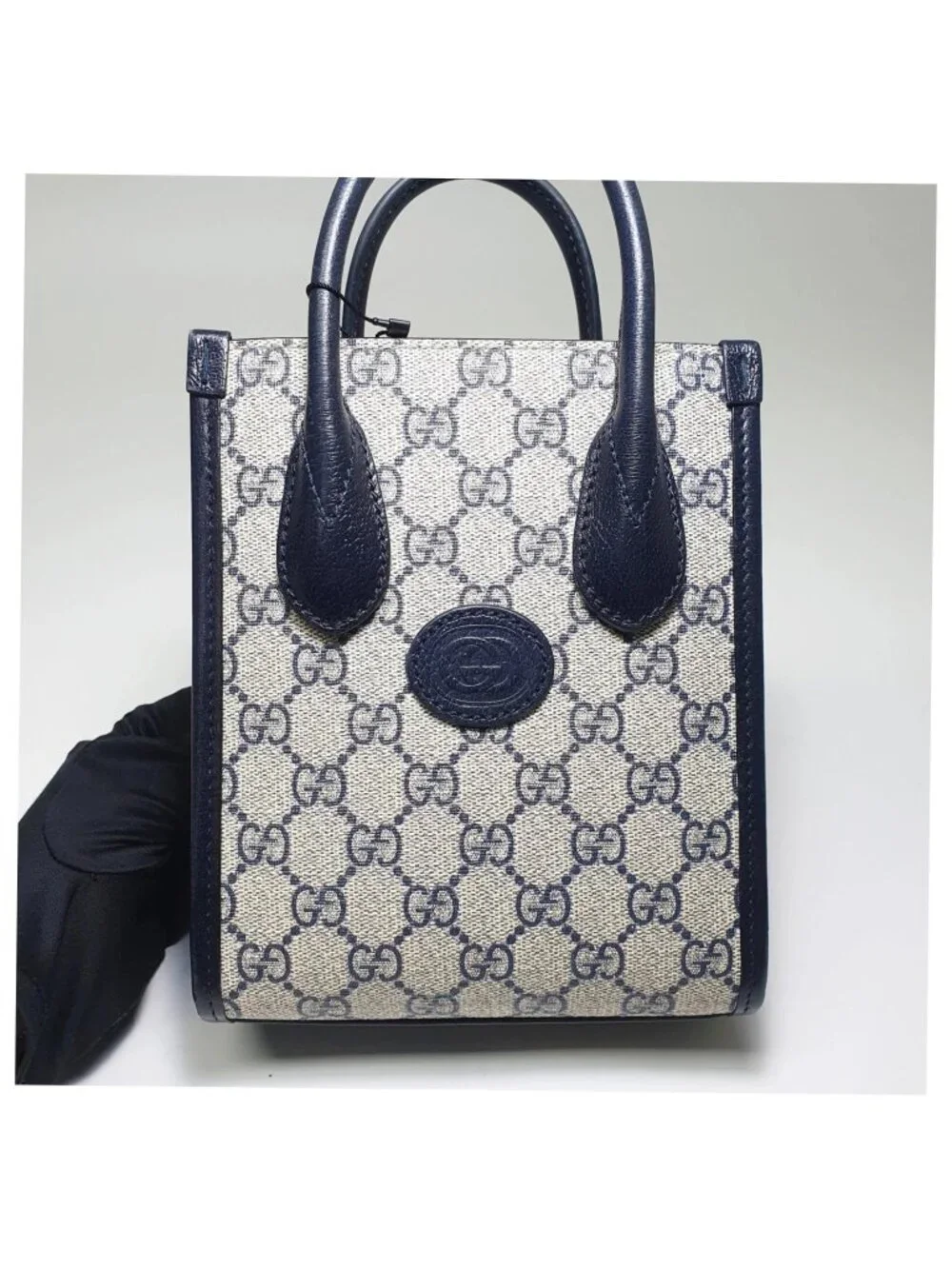 Authentic Gucci Mini GG Supreme Tote Crossbody Bag